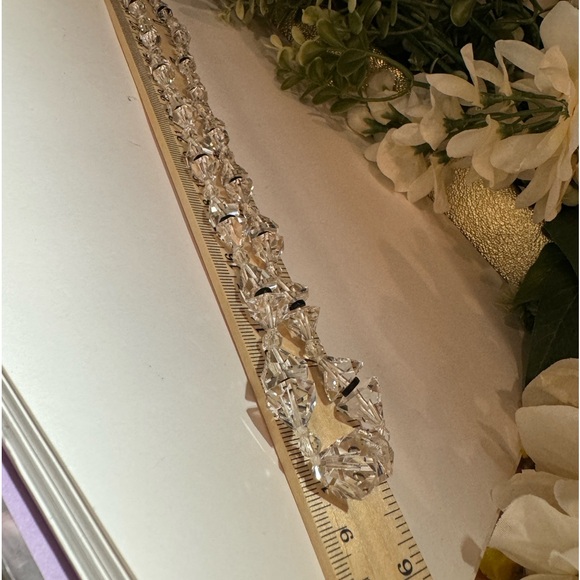 Vintage Handmade Swarovski Crystal Necklace & Earrings Matching Jewelry set 14k - Picture 12 of 16